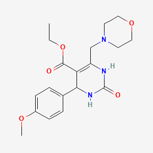 molecular formula C19H25N3O5 B4221534 ethyl 4-(4-methoxyphenyl)-6-(4-morpholinylmethyl)-2-oxo-1,2,3,4-tetrahydro-5-pyrimidinecarboxylate 