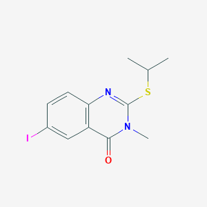 molecular formula C12H13IN2OS B4222136 6-iodo-2-(isopropylthio)-3-methyl-4(3H)-quinazolinone 