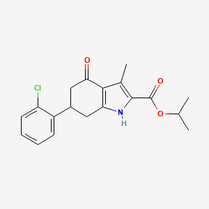 molecular formula C19H20ClNO3 B4222362 propan-2-yl 6-(2-chlorophenyl)-3-methyl-4-oxo-4,5,6,7-tetrahydro-1H-indole-2-carboxylate 