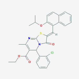 ethyl 5-(2-chlorophenyl)-2-[(2-isopropoxy-1-naphthyl)methylene]-7-methyl-3-oxo-2,3-dihydro-5H-[1,3]thiazolo[3,2-a]pyrimidine-6-carboxylate