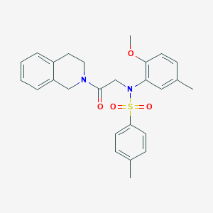 N-[2-(3,4-dihydro-2(1H)-isoquinolinyl)-2-oxoethyl]-N-(2-methoxy-5-methylphenyl)-4-methylbenzenesulfonamide