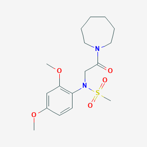 N-[2-(1-azepanyl)-2-oxoethyl]-N-(2,4-dimethoxyphenyl)methanesulfonamide