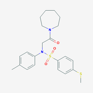 N-[2-(azepan-1-yl)-2-oxoethyl]-N-(4-methylphenyl)-4-(methylsulfanyl)benzenesulfonamide