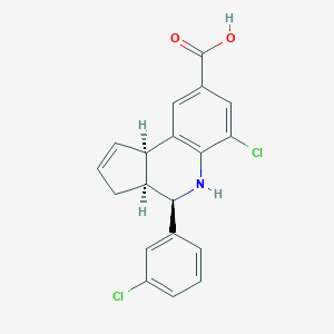 6-chloro-4-(3-chlorophenyl)-3a,4,5,9b-tetrahydro-3H-cyclopenta[c]quinoline-8-carboxylic acid
