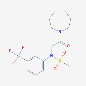 N-[2-(1-azepanyl)-2-oxoethyl]-N-[3-(trifluoromethyl)phenyl]methanesulfonamide