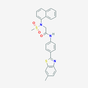 N-[4-(6-methyl-1,3-benzothiazol-2-yl)phenyl]-2-[(methylsulfonyl)(1-naphthyl)amino]acetamide