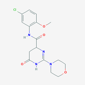 molecular formula C16H19ClN4O4 B4222802 N-(5-chloro-2-methoxyphenyl)-2-(morpholin-4-yl)-6-oxo-3,4,5,6-tetrahydropyrimidine-4-carboxamide 