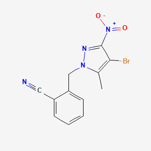 molecular formula C12H9BrN4O2 B4222806 2-[(4-Bromo-5-methyl-3-nitropyrazol-1-yl)methyl]benzonitrile 