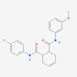 molecular formula C21H21ClN2O3 B4222870 N-(4-chlorophenyl)-N'-(3-methoxyphenyl)-4-cyclohexene-1,2-dicarboxamide 