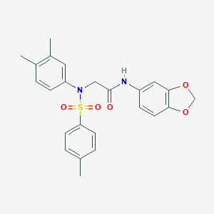 N-(1,3-benzodioxol-5-yl)-2-{3,4-dimethyl[(4-methylphenyl)sulfonyl]anilino}acetamide