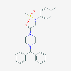 N-[2-(4-benzhydrylpiperazin-1-yl)-2-oxoethyl]-N-(4-methylphenyl)methanesulfonamide