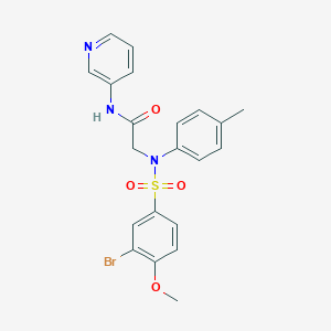 2-{[(3-bromo-4-methoxyphenyl)sulfonyl]-4-methylanilino}-N-(3-pyridinyl)acetamide