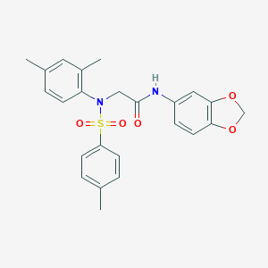 N-(1,3-benzodioxol-5-yl)-2-{2,4-dimethyl[(4-methylphenyl)sulfonyl]anilino}acetamide