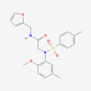 N-(2-furylmethyl)-2-{2-methoxy-5-methyl[(4-methylphenyl)sulfonyl]anilino}acetamide