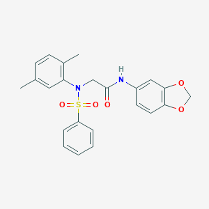 N-(1,3-benzodioxol-5-yl)-2-[2,5-dimethyl(phenylsulfonyl)anilino]acetamide