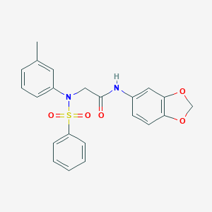 N-(1,3-benzodioxol-5-yl)-2-[3-methyl(phenylsulfonyl)anilino]acetamide