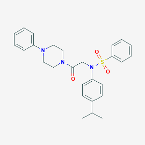 N-[2-oxo-2-(4-phenylpiperazin-1-yl)ethyl]-N-[4-(propan-2-yl)phenyl]benzenesulfonamide