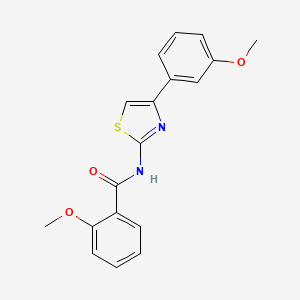 molecular formula C18H16N2O3S B4223121 2-methoxy-N-[4-(3-methoxyphenyl)-1,3-thiazol-2-yl]benzamide 