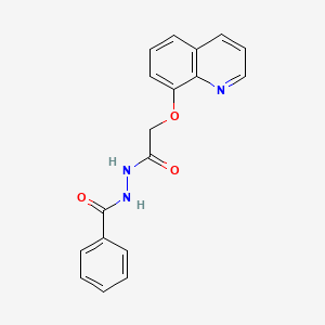 molecular formula C18H15N3O3 B4223144 N'-(2-quinolin-8-yloxyacetyl)benzohydrazide 