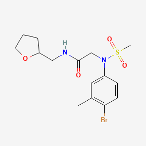 molecular formula C15H21BrN2O4S B4223211 N~2~-(4-bromo-3-methylphenyl)-N~2~-(methylsulfonyl)-N~1~-(tetrahydro-2-furanylmethyl)glycinamide 