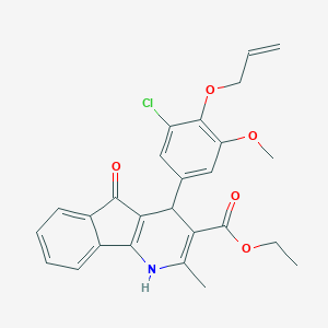 ethyl 4-[4-(allyloxy)-3-chloro-5-methoxyphenyl]-2-methyl-5-oxo-4,5-dihydro-1H-indeno[1,2-b]pyridine-3-carboxylate