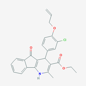 ethyl 4-[4-(allyloxy)-3-chlorophenyl]-2-methyl-5-oxo-4,5-dihydro-1H-indeno[1,2-b]pyridine-3-carboxylate