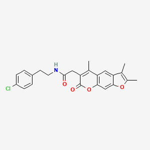 molecular formula C24H22ClNO4 B4223327 N-[2-(4-CHLOROPHENYL)ETHYL]-2-{2,3,5-TRIMETHYL-7-OXO-7H-FURO[3,2-G]CHROMEN-6-YL}ACETAMIDE 