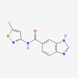 molecular formula C12H10N4O2 B4223350 N-(5-methyl-3-isoxazolyl)-1H-benzimidazole-6-carboxamide 