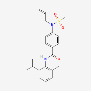 molecular formula C21H26N2O3S B4223497 4-[allyl(methylsulfonyl)amino]-N-(2-isopropyl-6-methylphenyl)benzamide 
