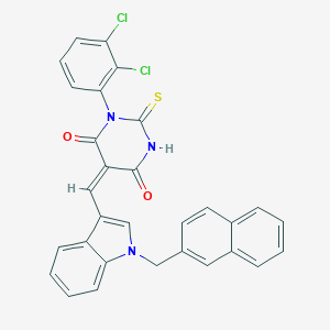 1-(2,3-dichlorophenyl)-5-{[1-(2-naphthylmethyl)-1H-indol-3-yl]methylene}-2-thioxodihydro-4,6(1H,5H)-pyrimidinedione