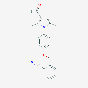 2-{[4-(3-formyl-2,5-dimethyl-1H-pyrrol-1-yl)phenoxy]methyl}benzonitrile