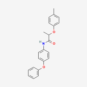 molecular formula C22H21NO3 B4223589 2-(4-methylphenoxy)-N-(4-phenoxyphenyl)propanamide 