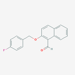molecular formula C18H13FO2 B422362 2-[(4-Fluorobenzyl)oxy]-1-naphthaldehyde CAS No. 428488-64-6