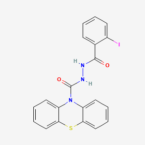 molecular formula C20H14IN3O2S B4223629 N'~10~-(2-IODOBENZOYL)-10H-PHENOTHIAZINE-10-CARBOHYDRAZIDE 