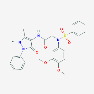 2-[3,4-dimethoxy(phenylsulfonyl)anilino]-N-(1,5-dimethyl-3-oxo-2-phenyl-2,3-dihydro-1H-pyrazol-4-yl)acetamide