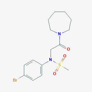molecular formula C15H21BrN2O3S B422367 N-(2-Azepan-1-yl-2-oxo-ethyl)-N-(4-bromo-phenyl)-methanesulfonamide 