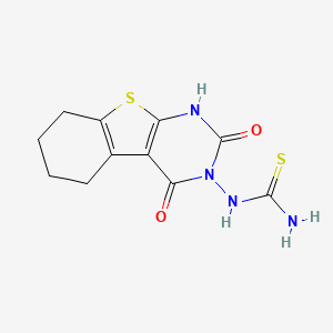 molecular formula C11H12N4O2S2 B4223740 N-(2,4-dioxo-1,4,5,6,7,8-hexahydro[1]benzothieno[2,3-d]pyrimidin-3(2H)-yl)thiourea 