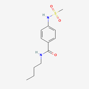 molecular formula C12H18N2O3S B4223764 N-butyl-4-[(methylsulfonyl)amino]benzamide 
