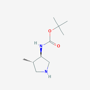 molecular formula C10H20N2O2 B042238 tert-Butyl ((3R,4S)-4-methylpyrrolidin-3-yl)carbamate CAS No. 1334481-84-3