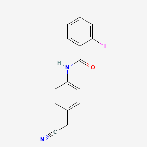 molecular formula C15H11IN2O B4223940 N-[4-(cyanomethyl)phenyl]-2-iodobenzamide 
