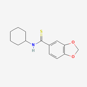 molecular formula C14H17NO2S B4223952 N-CYCLOHEXYL-2H-1,3-BENZODIOXOLE-5-CARBOTHIOAMIDE 