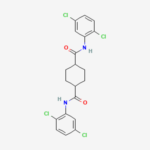 molecular formula C20H18Cl4N2O2 B4223992 N,N'-bis(2,5-dichlorophenyl)cyclohexane-1,4-dicarboxamide 