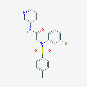 molecular formula C20H18BrN3O3S B422413 2-{3-bromo[(4-methylphenyl)sulfonyl]anilino}-N-(3-pyridinyl)acetamide 