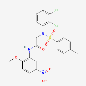 molecular formula C22H19Cl2N3O6S B4224170 N~2~-(2,3-dichlorophenyl)-N~1~-(2-methoxy-5-nitrophenyl)-N~2~-[(4-methylphenyl)sulfonyl]glycinamide 