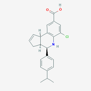 molecular formula C22H22ClNO2 B422419 6-chloro-4-(4-isopropylphenyl)-3a,4,5,9b-tetrahydro-3H-cyclopenta[c]quinoline-8-carboxylic acid 