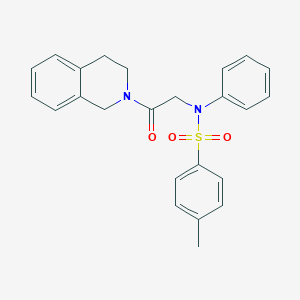 molecular formula C24H24N2O3S B422421 N-[2-(3,4-dihydro-2(1H)-isoquinolinyl)-2-oxoethyl]-4-methyl-N-phenylbenzenesulfonamide 