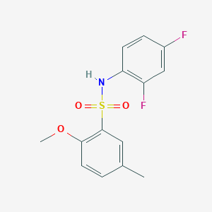 molecular formula C14H13F2NO3S B4224294 N-(2,4-difluorophenyl)-2-methoxy-5-methylbenzenesulfonamide 