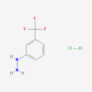 molecular formula C7H8ClF3N2 B042243 3-(Trifluoromethyl)phenylhydrazine Hydrochloride CAS No. 3107-33-3