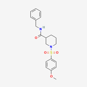 molecular formula C20H24N2O4S B4224302 N-benzyl-1-[(4-methoxyphenyl)sulfonyl]-3-piperidinecarboxamide 
