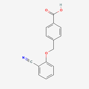 molecular formula C15H11NO3 B4224322 4-((2-Cyanophenoxy)methyl)benzoic acid 